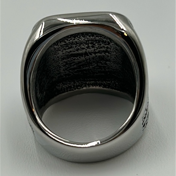 2149- Black Handmade Natural Stone Men's Ring Size 10 NWT - Picture 7 of 9